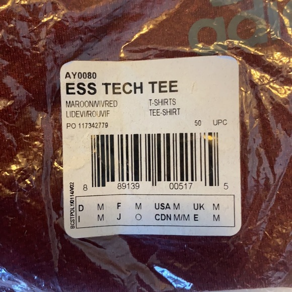 🔥Sold🔥MEN ADIDAS ESS TECH TEE MEDIUM - Picture 8 of 10